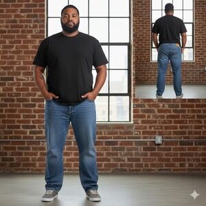 Levi Strauss 550 Jeans Mens W46 L29 Relaxed Fit Blue Denim Read*